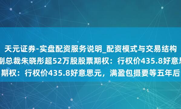 天元证券-实盘配资服务说明_配资模式与交易结构解读 特斯拉授予高等副总裁朱晓彤超52万股股票期权：行权价435.8好意思元，满盈包摄要等五年后