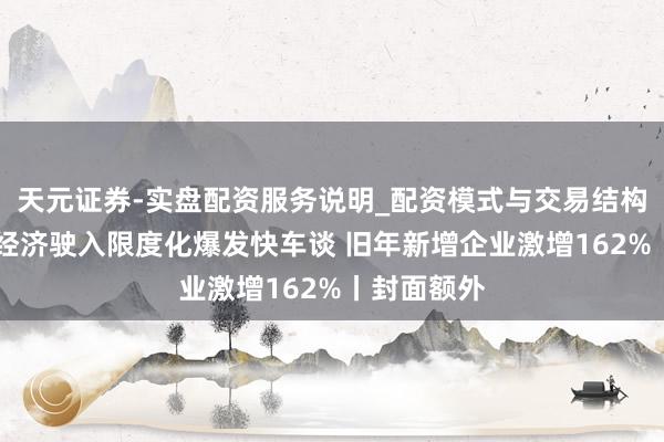 天元证券-实盘配资服务说明_配资模式与交易结构解读 低空经济驶入限度化爆发快车谈 旧年新增企业激增162%丨封面额外